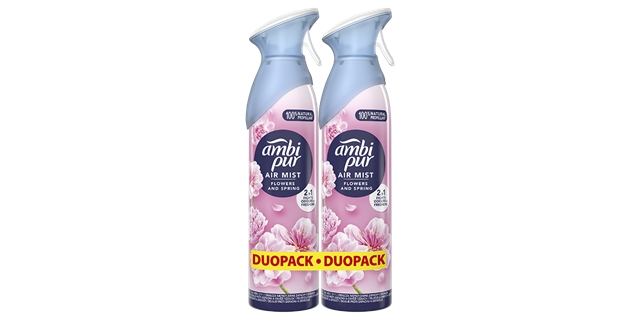 Ambi Pur Air Sprej Duopack Flowers & Spring 2x185 ml                                                                                                                                                                                                      
